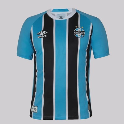 Camisa do Grêmio I 25/26 Umbro 9 Amuzu Masculina - Foto 2