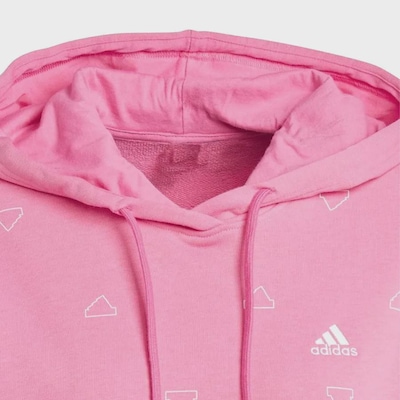 Blusão de Moletom Feminino adidas com Capuz Monograma - Foto 3