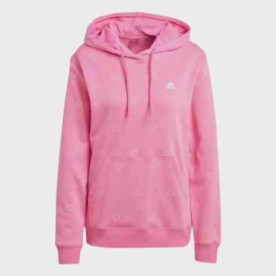 Blusão de Moletom Feminino adidas com Capuz Monograma - Foto 5