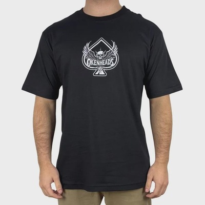 Camiseta Okenheads Básica Silk Caveira Masculina - Foto 1