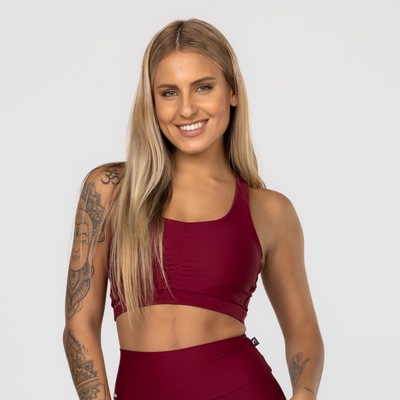 Top Fitness Bojo Alças Cruzadas Compressão Feminino - Foto 2
