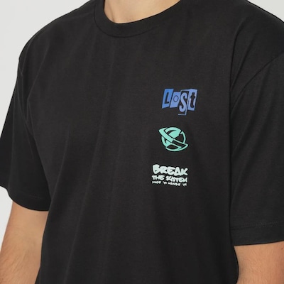 Camiseta Lost Barbed Wire Saturn  Masculina - Foto 2