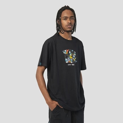 Camiseta Lost + Smurfs Saturn Masculina - Foto 2