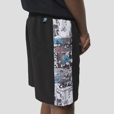 Shorts Elástico Recorte Lost + Smurfs Comics Masculino - Foto 2