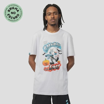 Camiseta Lost + Smurfs Halloween Masculina - Foto 1