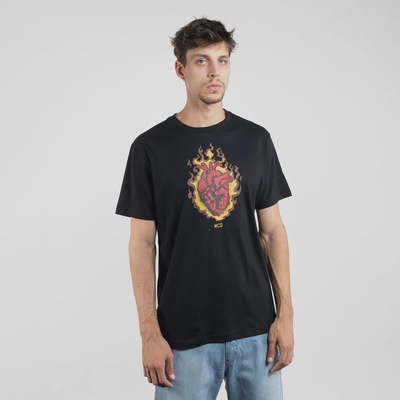 Camiseta Regular MCD Corazón En Llamas Masculina - Foto 4