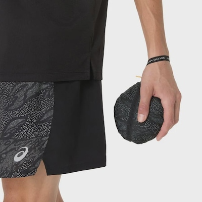 Jaqueta Corta Vento Masculina Asics com Capuz Fujitrail Packable - Foto 4