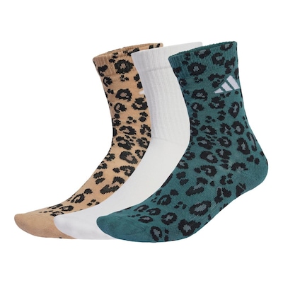Meia Unissex Adidas Leopardos - 3 Pares - Foto 1