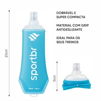 Garrafa Squeeze SPORTBR Soft Flask 350 ml - Foto 3