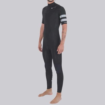 Long John Manga Curta Hurley Advantage 2/2MM Full Suit Masculino - Foto 3