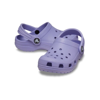 Sandália Crocs Classic Clog Kidst Mystic purple - Unissex - Foto 4