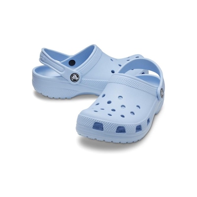 Sandália Crocs Classic Clog Kidst Blue Calcite - Unissex - Foto 4