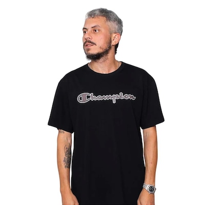 Camiseta Manga Curta Champion Lev Mc Script Metal Masculina - Foto 2