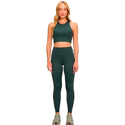 Calça Legging Alto Giro Bolsos Laterais e Refletivos Feminina - Foto 4
