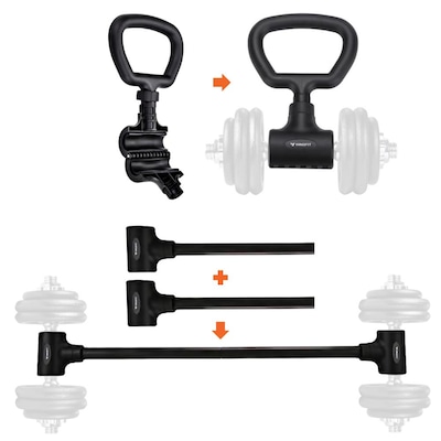 Kit Barra Supino e Alça Kettlebell Yangfit Com Ajuste Rápido - Foto 1
