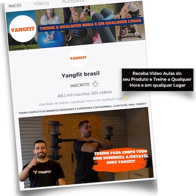 Kit Barra Supino e Alça Kettlebell Yangfit Com Ajuste Rápido - Foto 2
