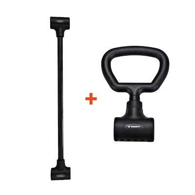 Kit Barra Supino e Alça Kettlebell Yangfit Com Ajuste Rápido - Foto 3