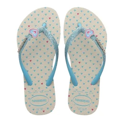 Chinelo Havaianas Slim Glitter II Corações - Foto 1