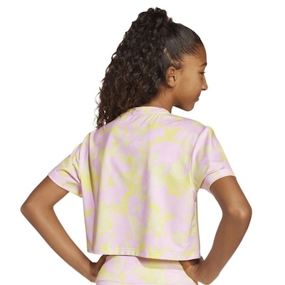 Camiseta adidas Cropped Printed Essentials Infantil - Foto 2