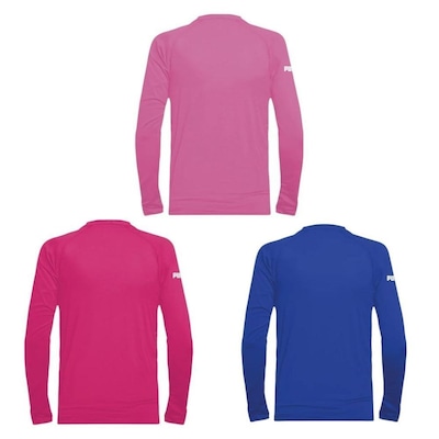 Kit 3 Camisas Térmicas Puma UV50+ Manga Longa Infantil - Foto 2