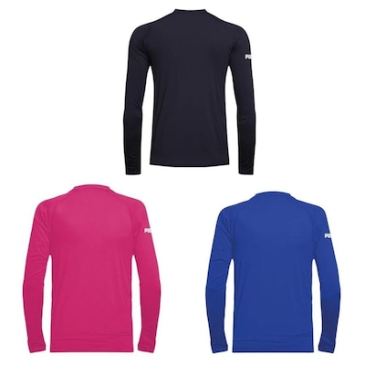 Kit 3 Camisas Térmicas Puma UV50+ Manga Longa Infantil - Foto 2