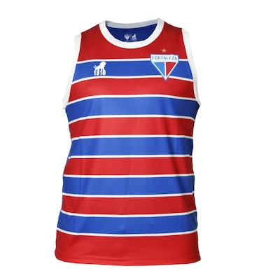 Camisa Regata do Fortaleza Leão 1918 Masculina Listrada - Foto 1
