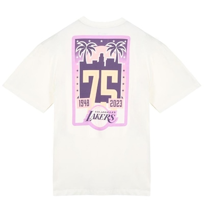 Camiseta Masculina New Era Regular NBA Los Angeles Lakers Sunset - Foto 3