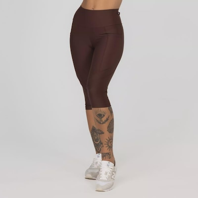 Calça Corsário Cintura Alta Recortes Bolso - Feminina - Foto 2