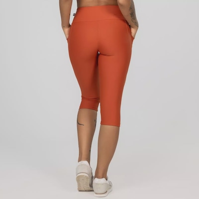 Calça Corsário Cintura Alta Recortes Bolso - Feminina - Foto 5
