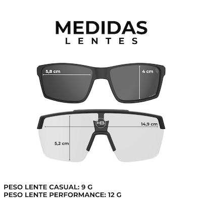 Óculos de Sol esportivo HB Presto 2.0 Fotocromático 3 em 1 - Foto 5