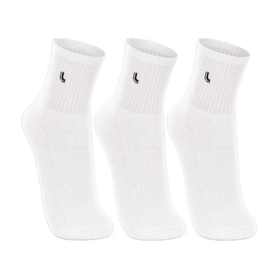 Meia Cano Médio Lupo com 3 Pares Unissex - Foto 1