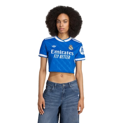 Camisa Real Madrid III 25/26 Feminina Adidas Recortado - Foto 1