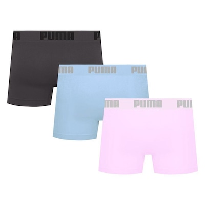 Kit 3 Cuecas Puma Boxer Sem Costura Masculina - Foto 2