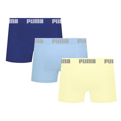 Kit 3 Cuecas Puma Boxer Sem Costura Masculina - Foto 2