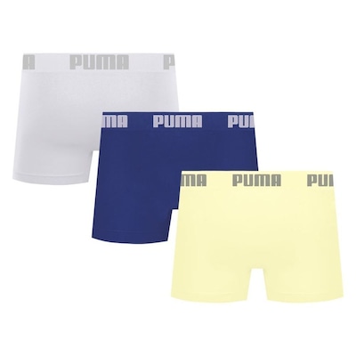 Kit 3 Cuecas Puma Boxer Sem Costura Masculina - Foto 2