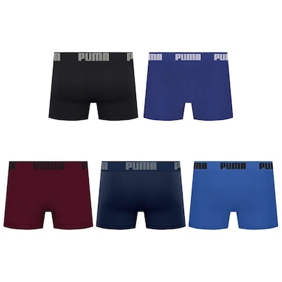 Kit 5 Cuecas Puma Boxer Sem Costura Masculina - Foto 2
