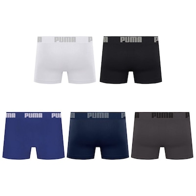 Kit 5 Cuecas Puma Boxer Sem Costura Masculina - Foto 2