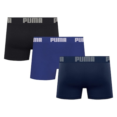 Kit 3 Cuecas Puma Boxer Sem Costura Masculina - Foto 2