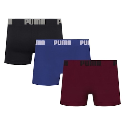 Kit 3 Cuecas Puma Boxer Sem Costura Masculina - Foto 2