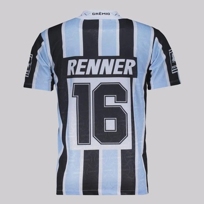 Camisas FutFanatics Grêmio Retrô 1995 Tricolor e Branca Masculina - Foto 3