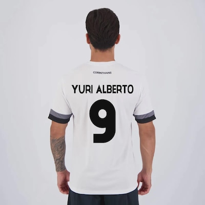 Camisa Futfanatics do Corinthians Details Branca 9 Yuri Alberto - Foto 1