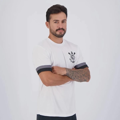 Camisa Futfanatics do Corinthians Details Branca 9 Yuri Alberto - Foto 3