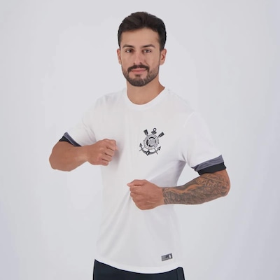 Camisa Futfanatics do Corinthians Details Branca 9 Yuri Alberto - Foto 4