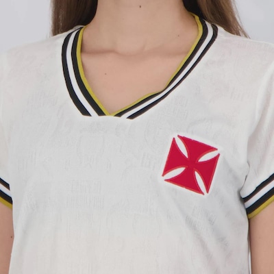 Camisa FutFanatics Vasco 1974 Jacquard Feminina - Foto 5