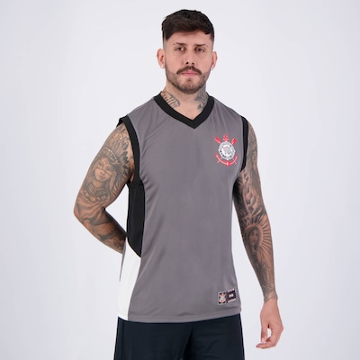 Camiseta Regata FutFanatics Corinthians Basquete Helança Masculina - Foto 2