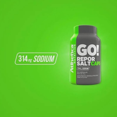 Repositor Hidroeletrolítico Atlhetica Go! Repor Salt 30 Cápsulas - Foto 3
