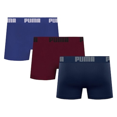 Kit 3 Cuecas Puma Boxer Sem Costura Masculina - Foto 2