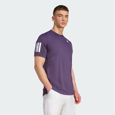 Camiseta Masculina Adidas Club 3 Listras Tee - Foto 4