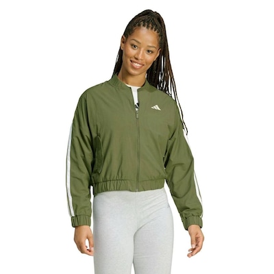 Jaqueta Feminina adidas Bomber 3 Stripes - Foto 1