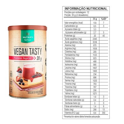 Vegan Tasty 420g Nutrify - Foto 2